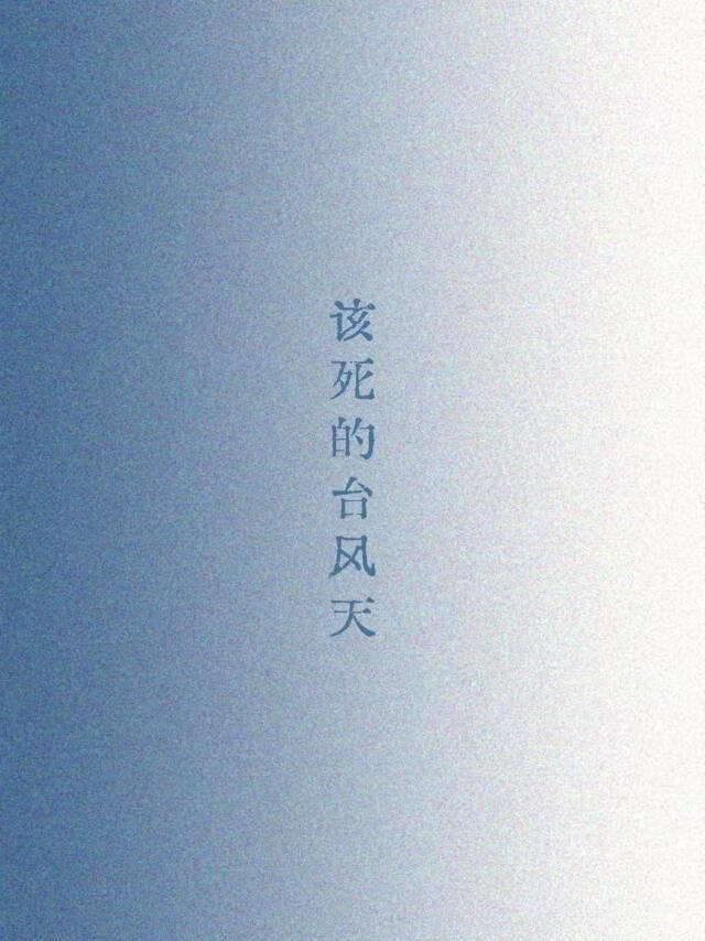 该死的台风天