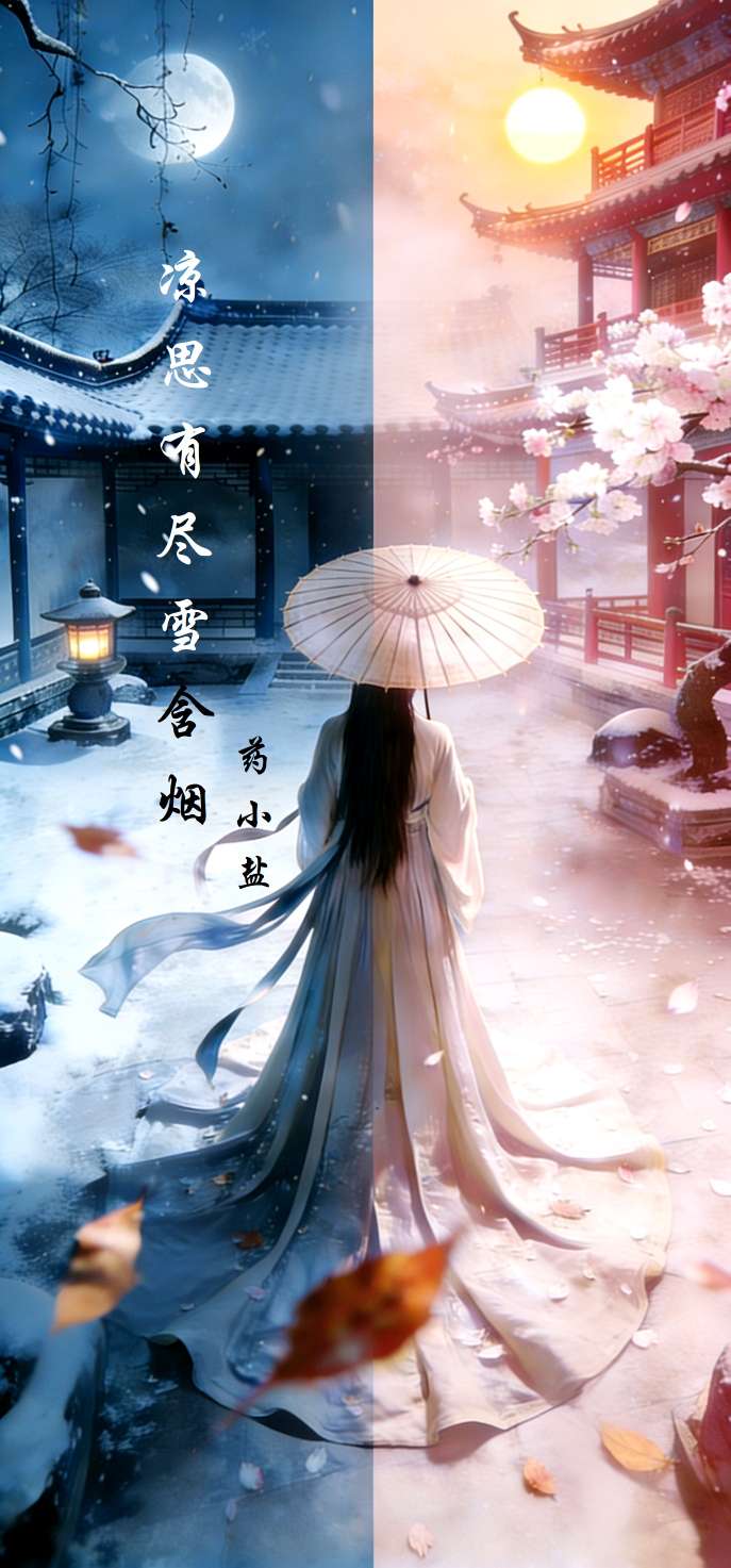 凉思有尽雪含烟